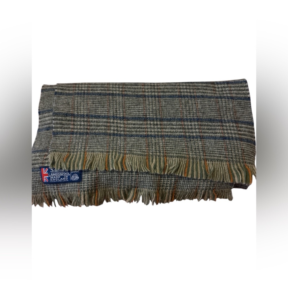 Samuel Lamont Lambswool Scarf Plaid Made in England 56” Winter Classic